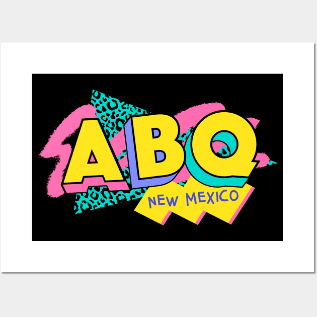 Retro 90s Albuquerque ABQ / Rad Memphis Style / 90s Vibes Wall Art by Now Boarding